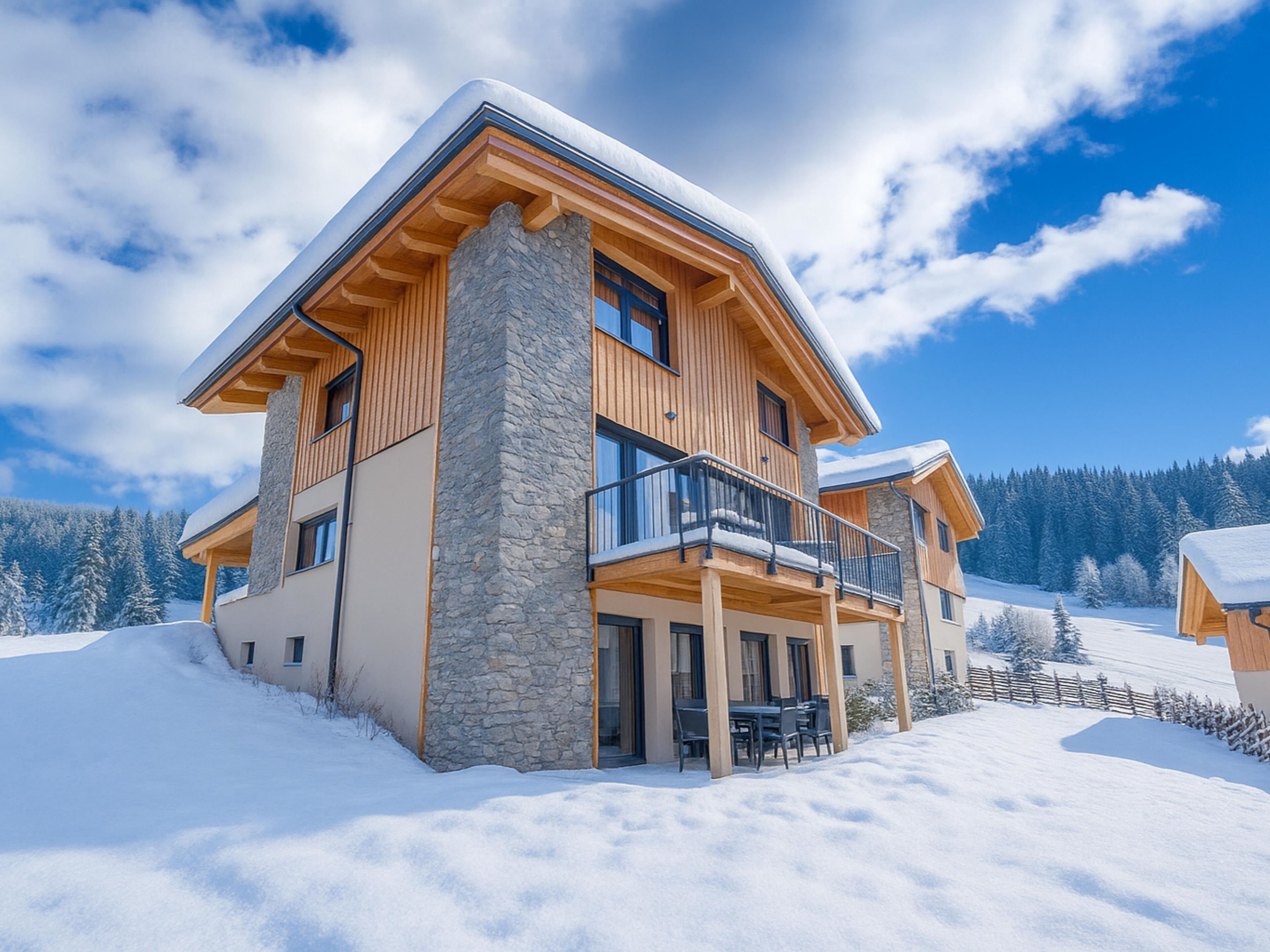 Außenseite Ferienhaus [Winter]