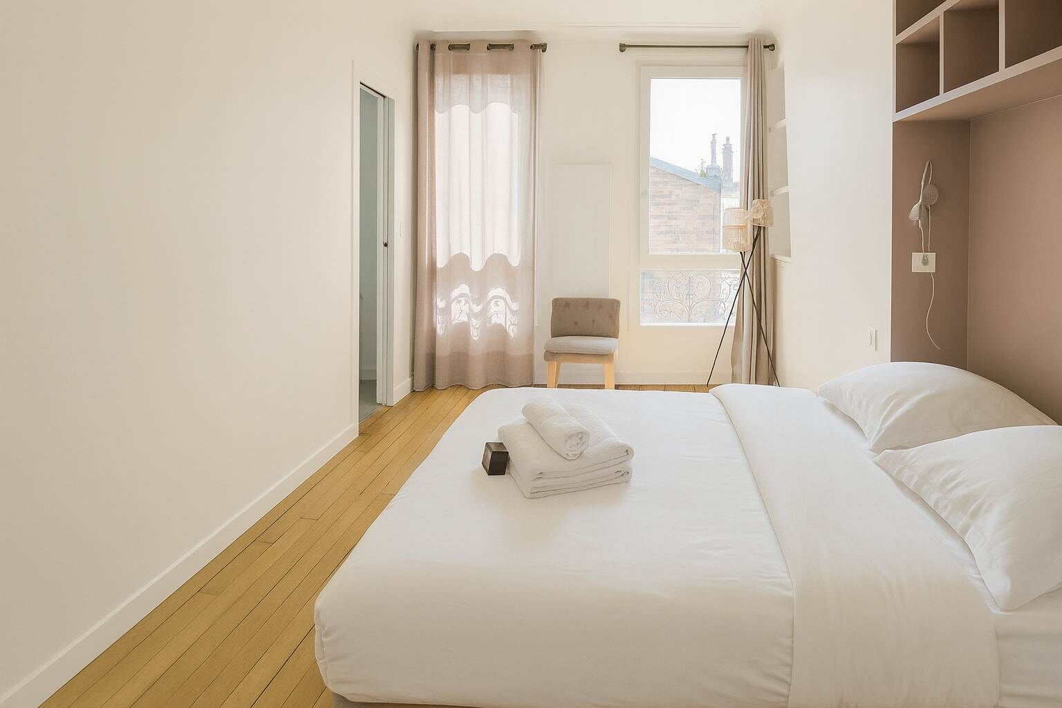 1 bedroom, iron/ironing board, bed sheets