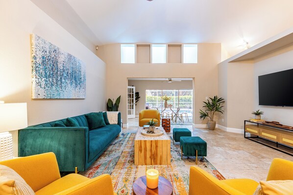 Smart TV, table football, ping pong