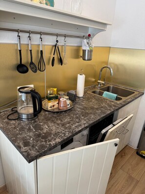 Fridge, oven, stovetop, dishwasher