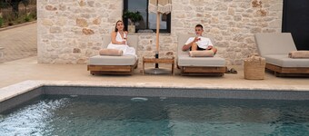 Villa Orama-where dreams meet the sea. relax by the private pool.