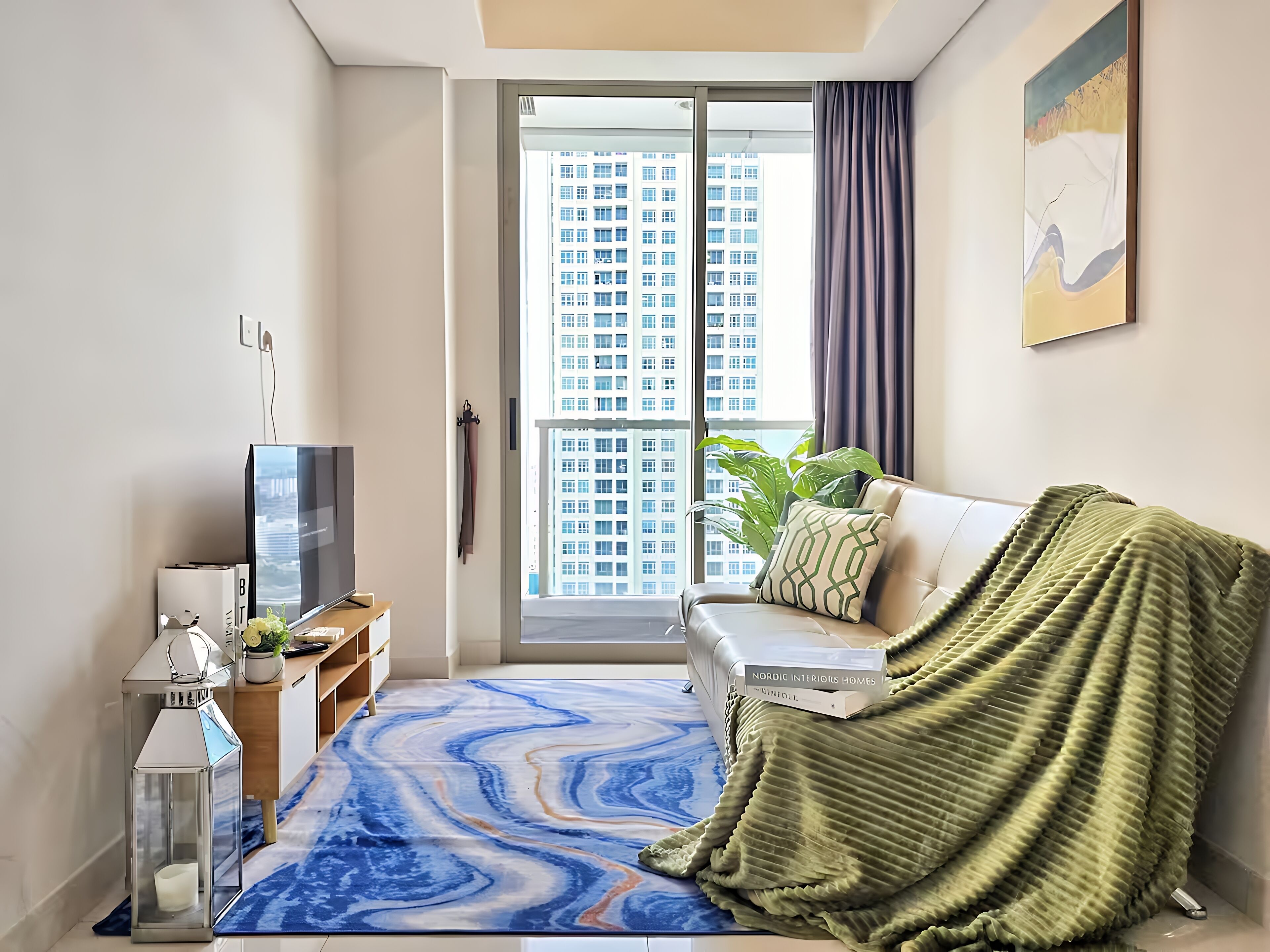 Apartment, 2 Bedrooms, City View | Living area