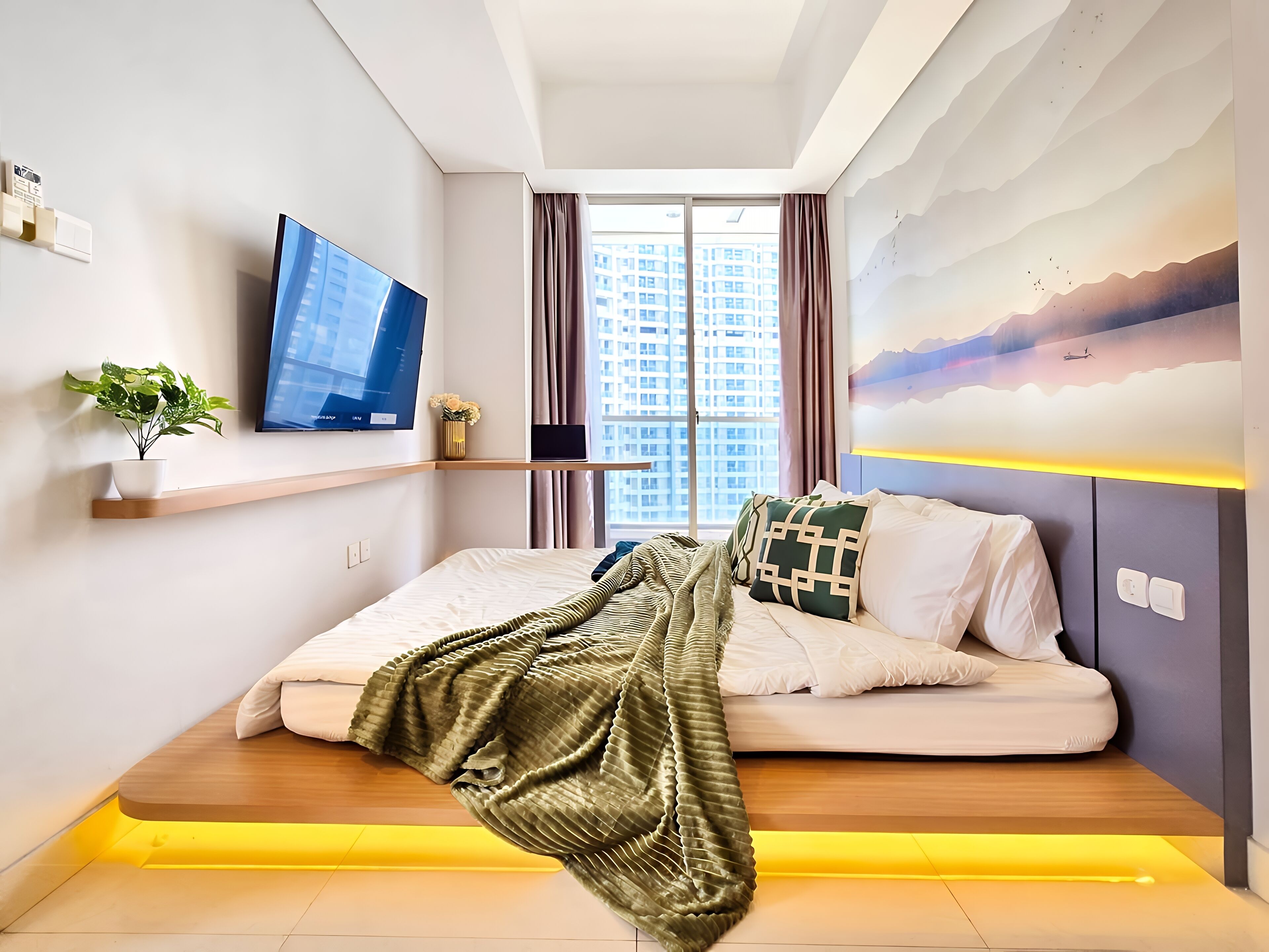 Apartment, 2 Bedrooms, City View | Living area