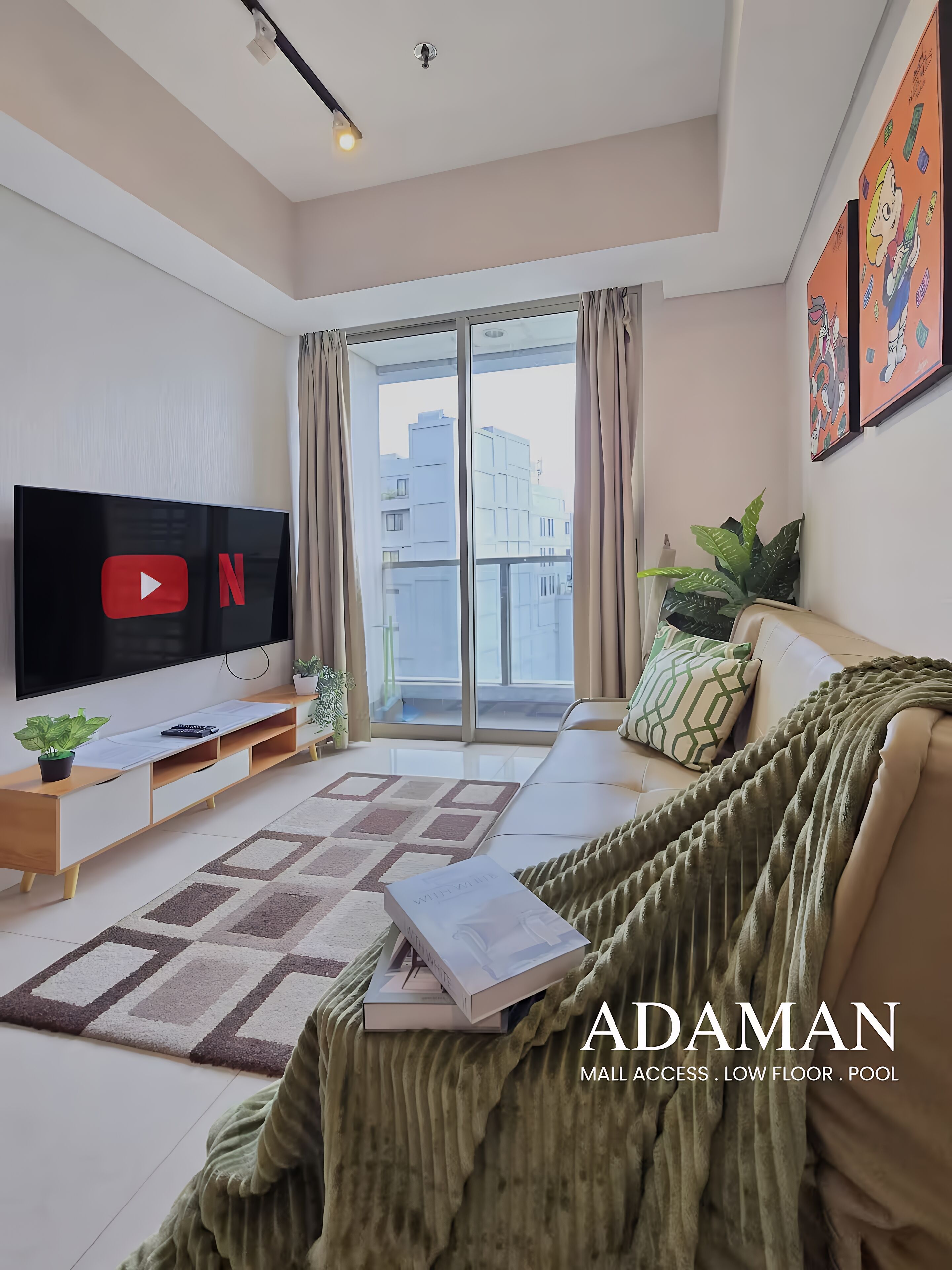Apartment, 2 Bedrooms, City View | Living area