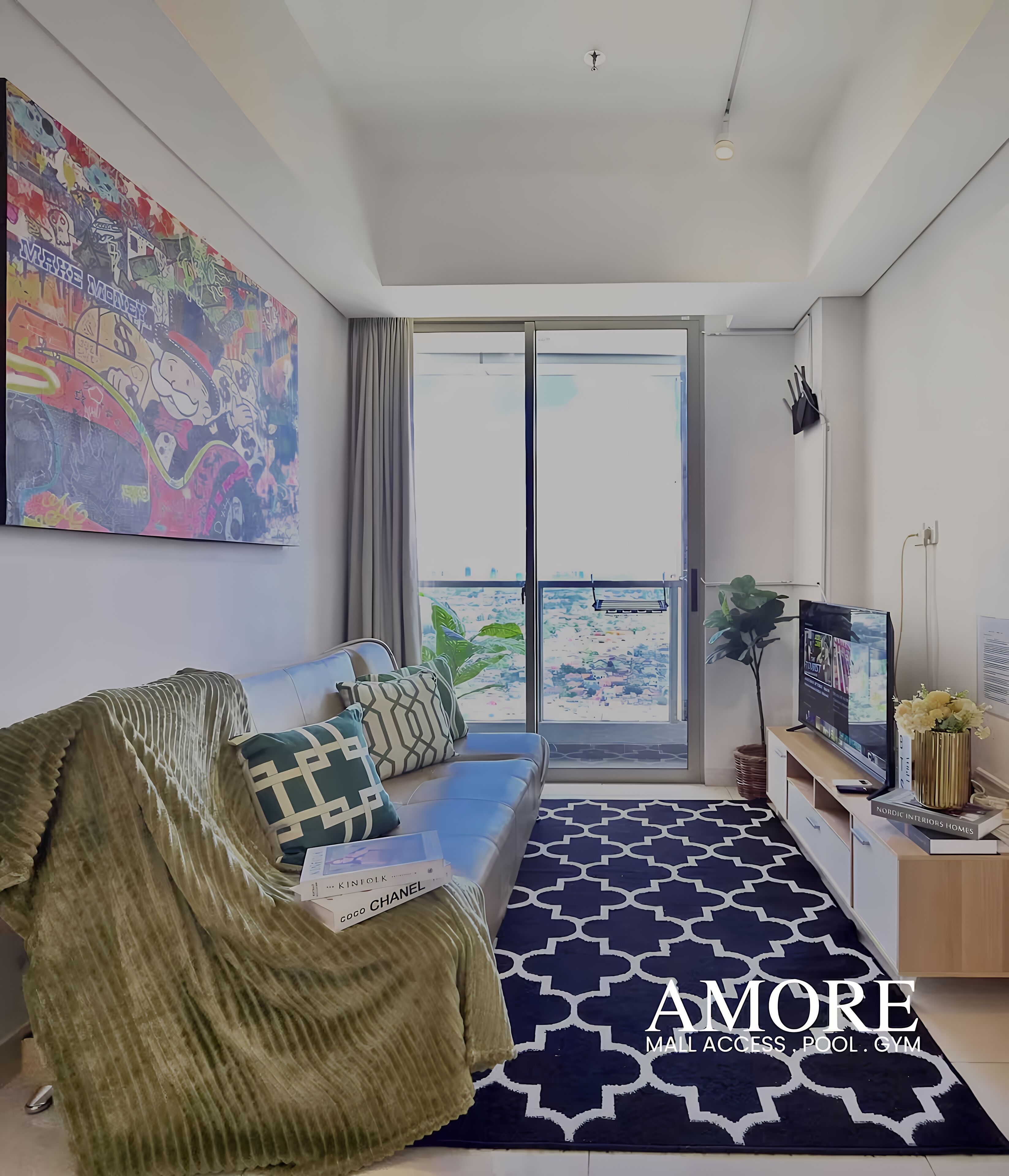 Apartment, 2 Bedrooms, City View | Living area