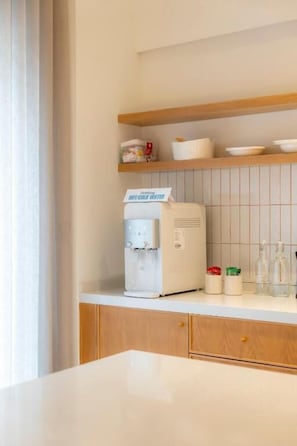 Shared fridge, microwave