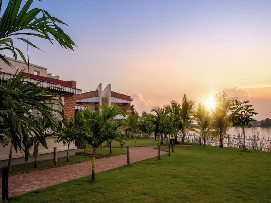 Outdoor wedding area