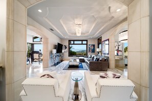 TV, fireplace, offices - Exclusive La Jolla Villa-Ocean Views & Resort Pool (San Diego)