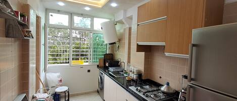 Kjøleskap, kokeplater, vannkoker og hurtigmikser