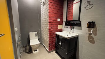 Basic Double Room | Bathroom | Shower, free toiletries, towels, soap