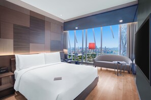 In-room safe, desk, laptop workspace, blackout drapes