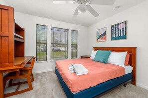 4 bedrooms, iron/ironing board, WiFi, bed sheets