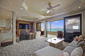 Smart TV, DVD player, books, stereo
