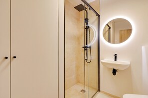 Shower, hair dryer