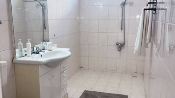 Towels, soap, toilet paper