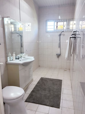 Towels, soap, toilet paper