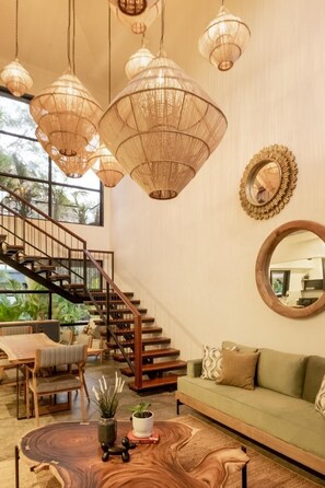 Villa, Balcony, Pool View | Living area