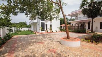 Vue sur la campagne depuis lâhĂ©bergement