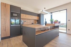 Microondas, horno, placa de cocina, lavavajillas