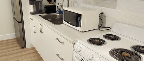 Microwave, oven, stovetop