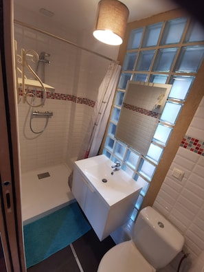 SĂšche-cheveux, serviettes fournies, savon, papier toilette
