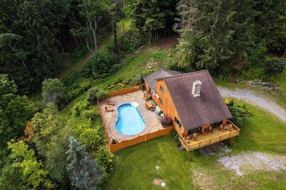 Family-Friendly Cabin with Heated Pool & Sauna
