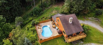 Family-Friendly Cabin with Heated Pool & Sauna