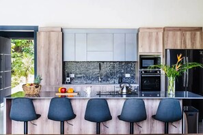 Fridge, microwave, oven, stovetop - Luxury Villa with Private Pool, Jungle Views, fully staffed!  Minutes from the Beach I Golf Cart Included (Tamarindo)