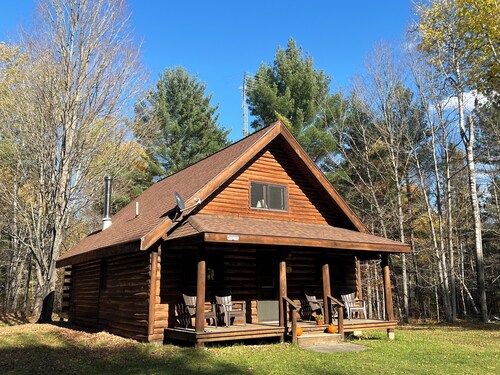  Rustic Forest Getaway has the comforts of home surrounded by woods and water.
