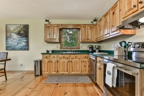 Fridge, oven, stovetop, dishwasher