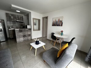 Appartement Familial, 1 chambre, climatisation | Coin séjour