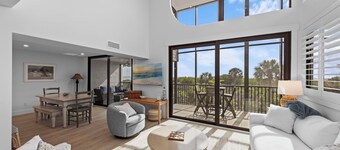 Wake up to sweeping Gulf views from every room in this upscale 3BR/3BA townhome in Sanibel’s exclusive Cyprina Complex. Enjoy effortless island living with a whole-home carbon-filter water filtration system!