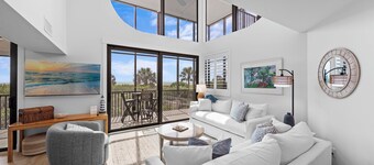 Wake up to sweeping Gulf views from every room in this upscale 3BR/3BA townhome in Sanibel’s exclusive Cyprina Complex. Enjoy effortless island living with a whole-home carbon-filter water filtration system!