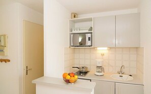 Fridge, microwave, coffee/tea maker