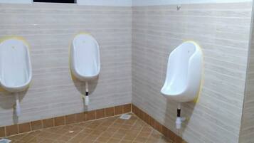 Deluxe Double Room, City View | Bathroom | Shower, slippers, towels, soap