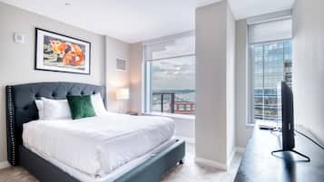 Luxury Apartment, Balcony, City View | Desk, laptop workspace, iron/ironing board, free WiFi