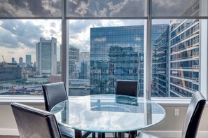 Luxury Apartment, Balcony, City View | Dining room