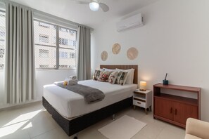 Desk, iron/ironing board, travel cot, free WiFi