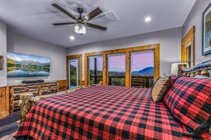 2 bedrooms, iron/ironing board, WiFi, bed sheets - NEW! Panoramic Pointe 2-Bedroom Cabin with Mountain view (Sevierville)