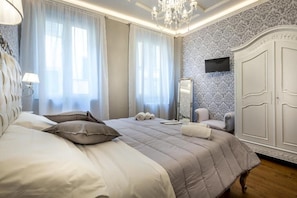 Superior-Doppelzimmer | Zimmersafe, schallisolierte Zimmer, Bügeleisen/Bügelbrett