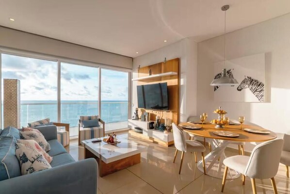Living area - Luxury apartment 1605 Bocagrande (Cartagena de Indias)