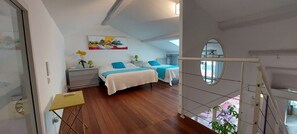 2 bedrooms, desk, iron/ironing board, travel cot