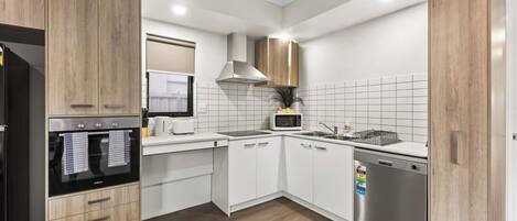 Microwave, oven, stovetop, dishwasher