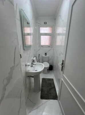 Towels, soap, toilet paper