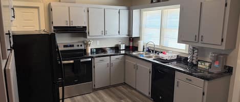 Microwave, oven, stovetop, dishwasher