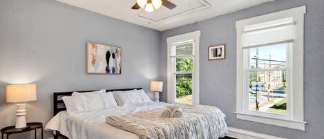 2 bedrooms, iron/ironing board, WiFi, bed sheets