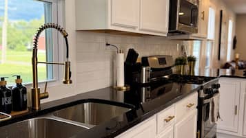 Microwave, oven, stovetop, dishwasher