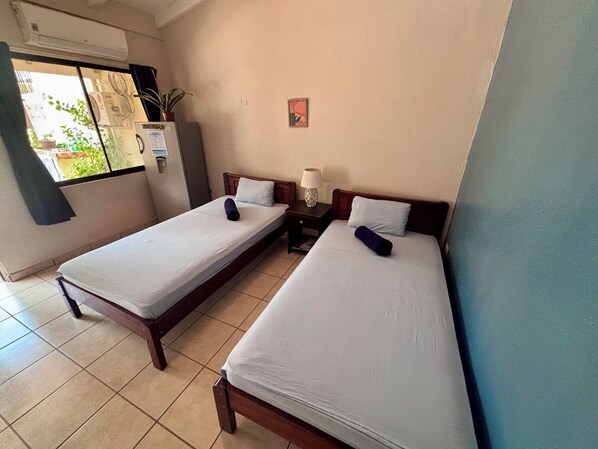 Double Room, Patio, Courtyard View | Blackout drapes, iron/ironing board, free WiFi