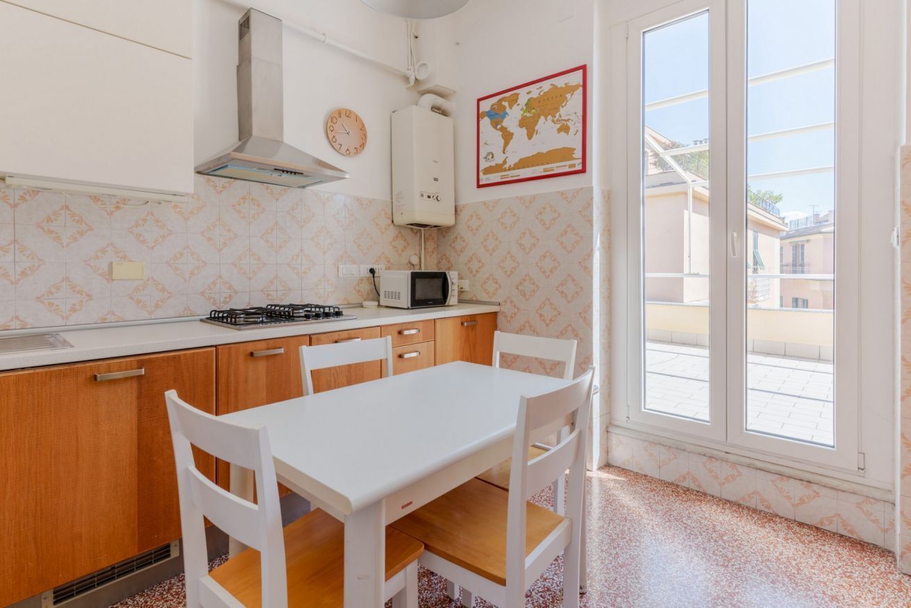 Fridge, microwave, dishwasher, toaster