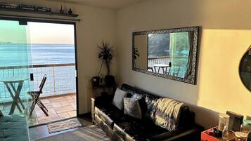 Smart TV, livros, aparelho de som